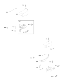 Brake Diagram and Parts List for 9D902-2083-XX  Briggs and Stratton Engine
